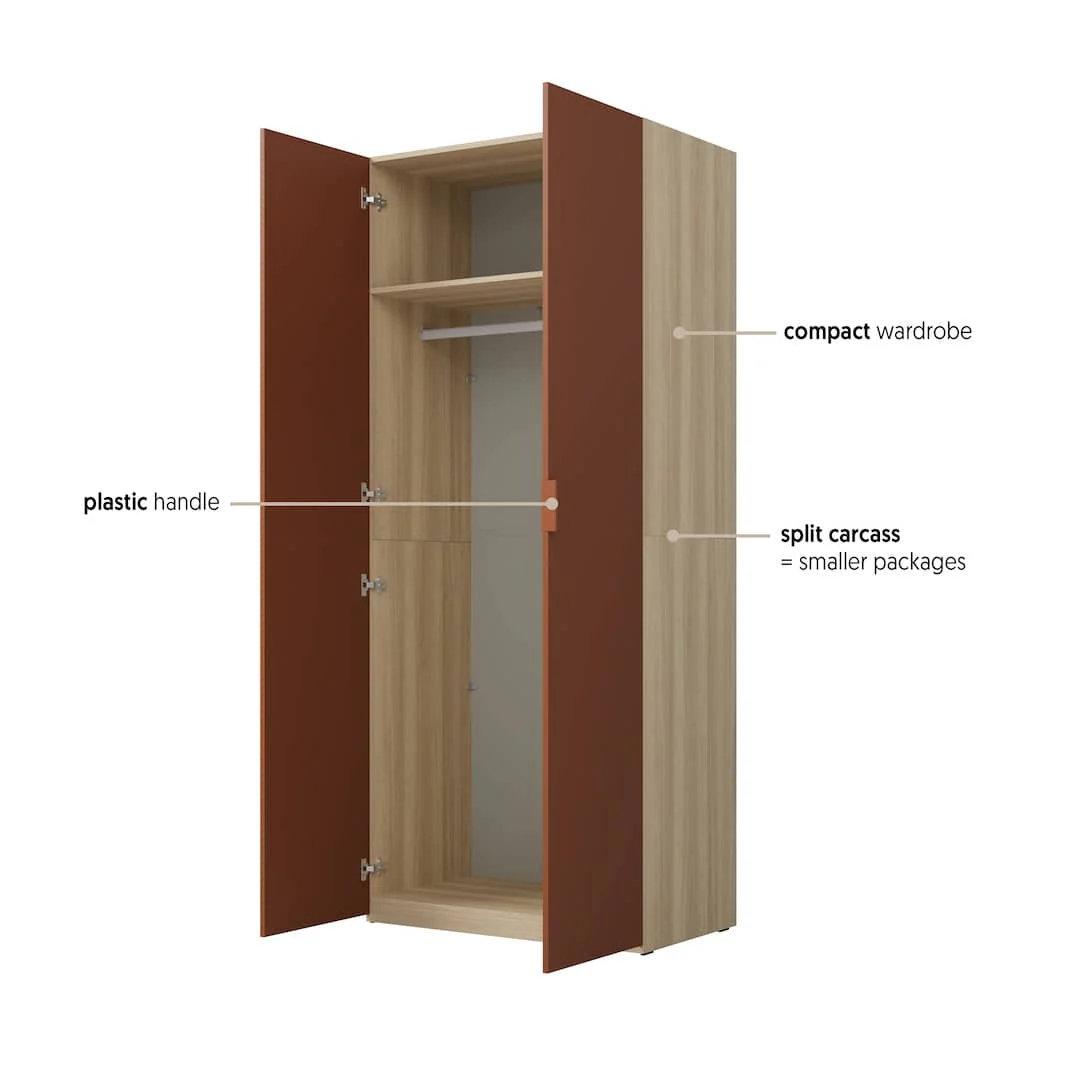 Montana Hinged Door Wardrobe 90cm - Image 17