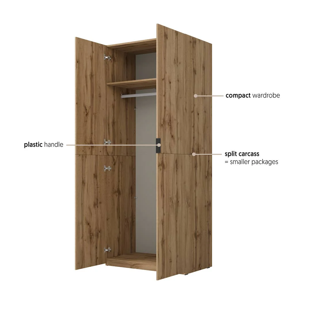 Montana Hinged Door Wardrobe 90cm - Image 26