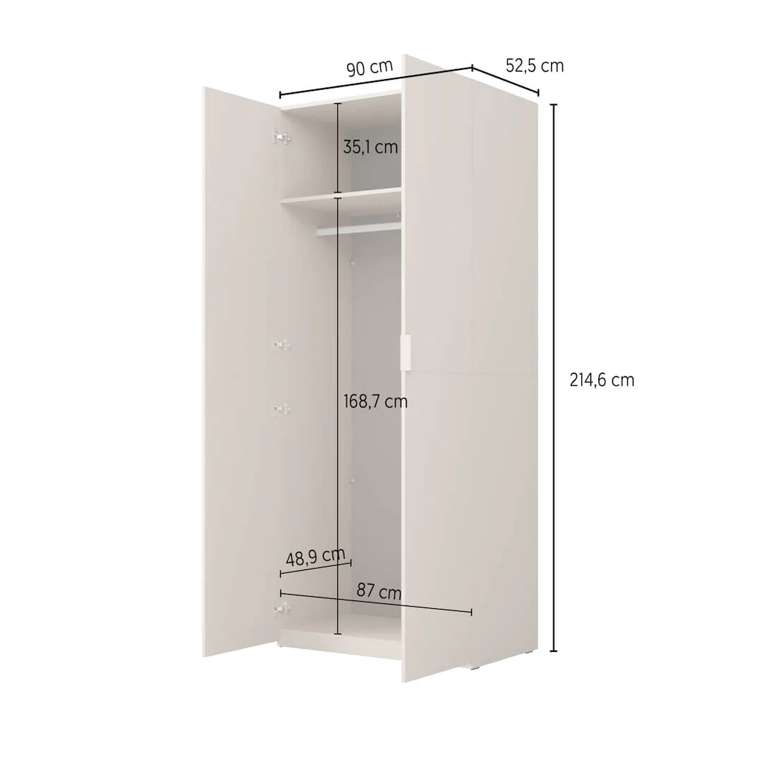 Montana Hinged Door Wardrobe 90cm - Image 7