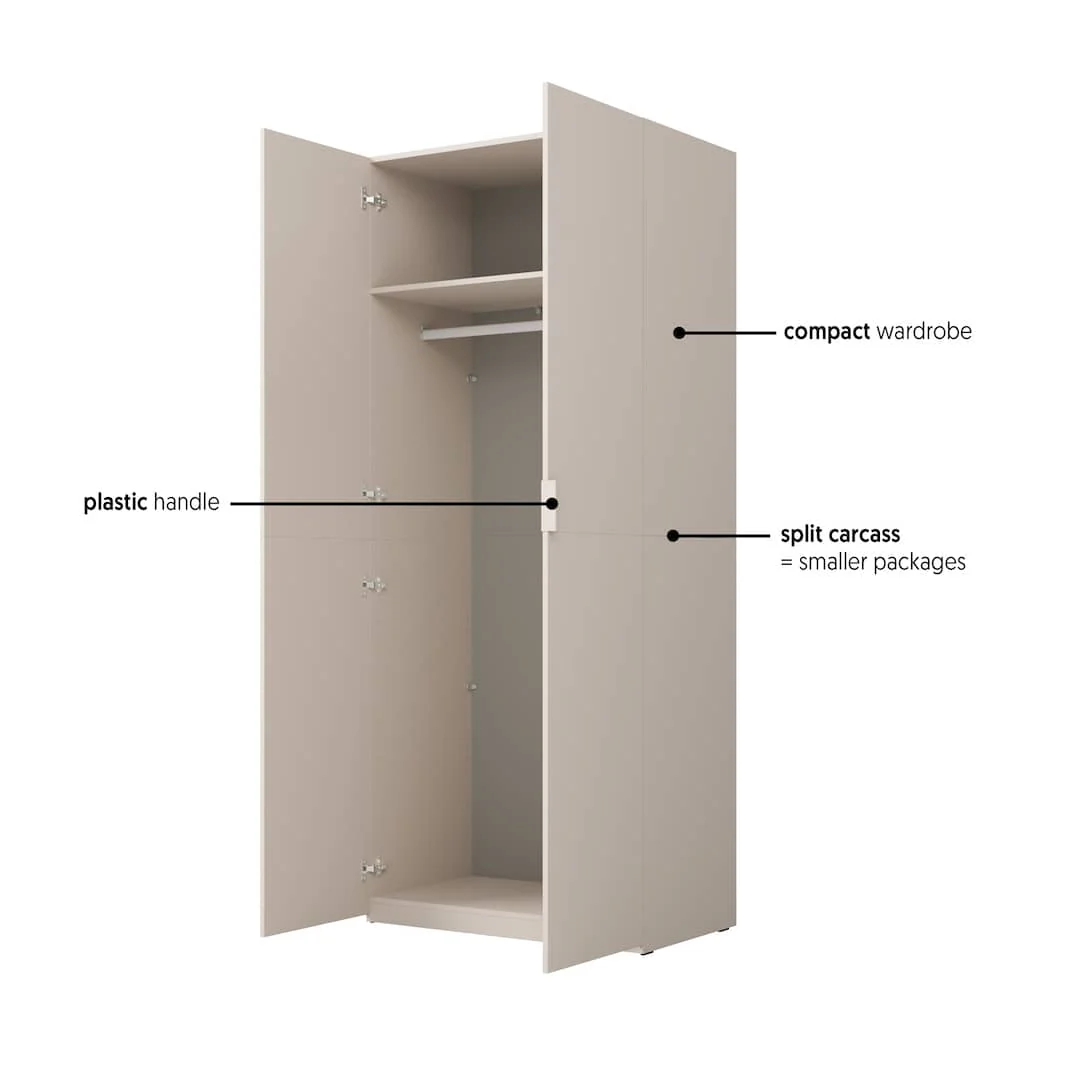 Montana Hinged Door Wardrobe 90cm - Image 8