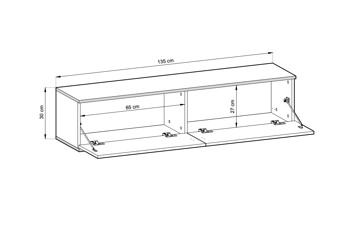 Moro Floating TV Cabinet 135cm - Image 3