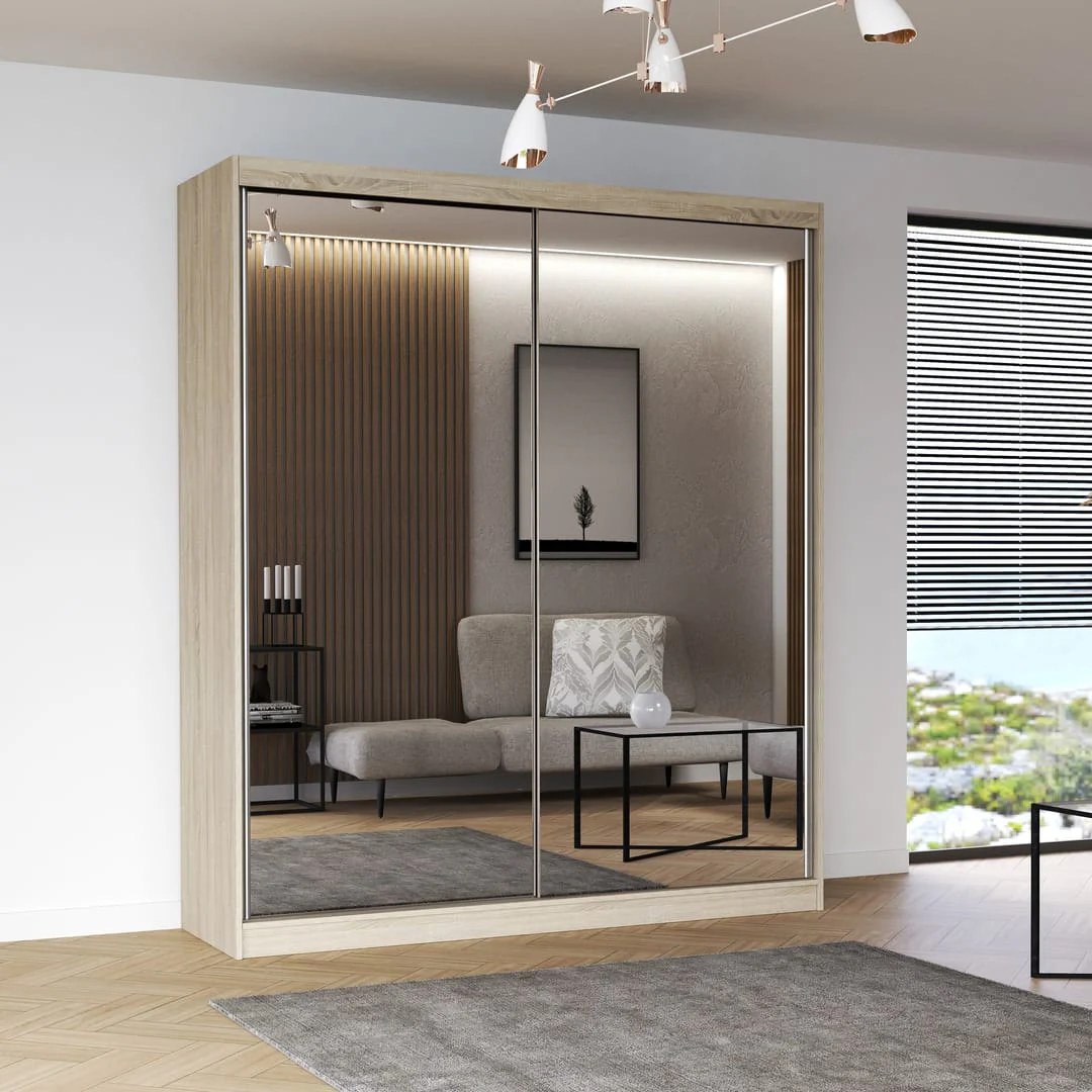 Multi 20 Sliding Door Wardrobe 203cm - Image 2