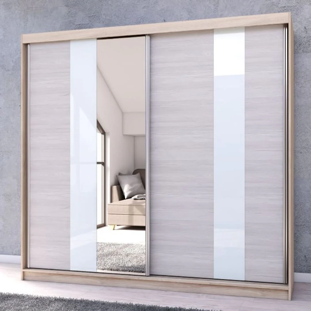Multi 32 Sliding Mirror Door Wardrobe 233cm - Image 4