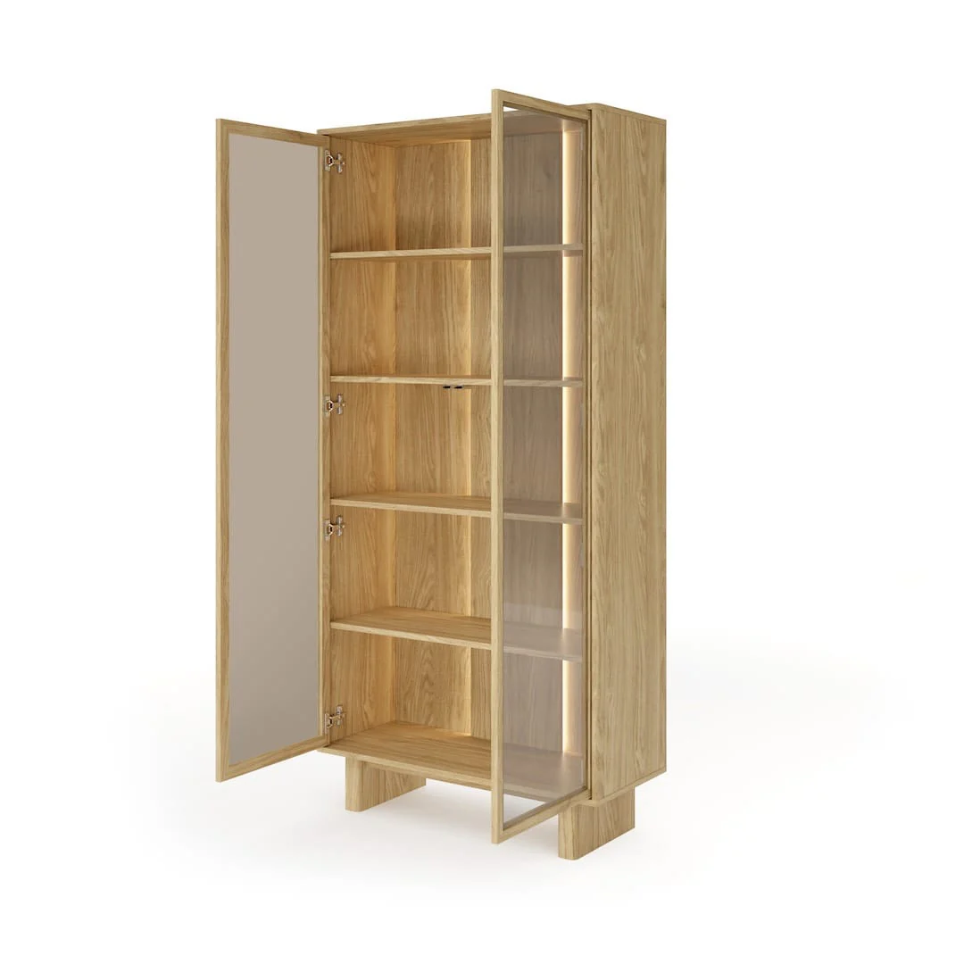 Nabu Tall Display Cabinet 94cm - Image 3