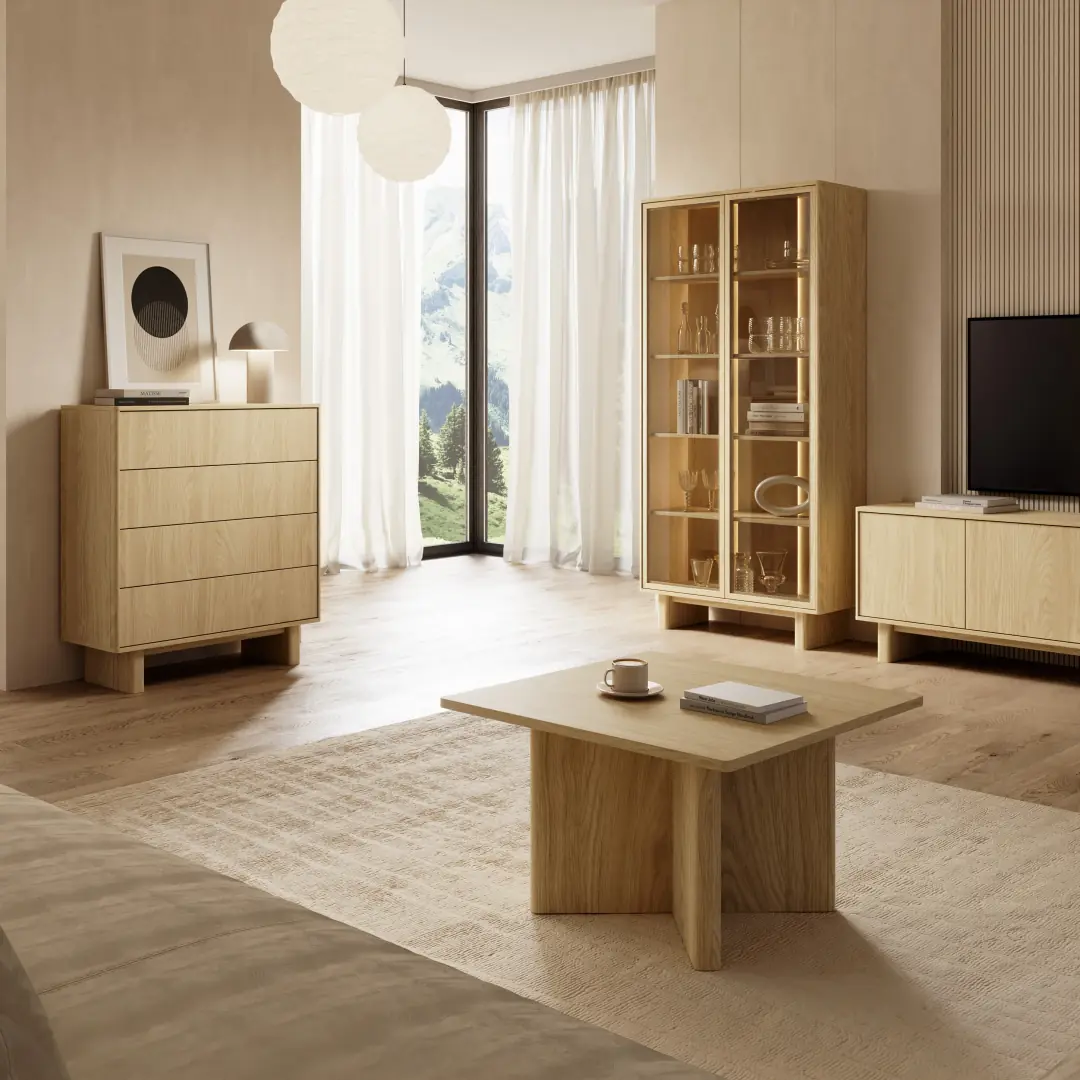 Nabu Tall Display Cabinet 94cm - Image 8