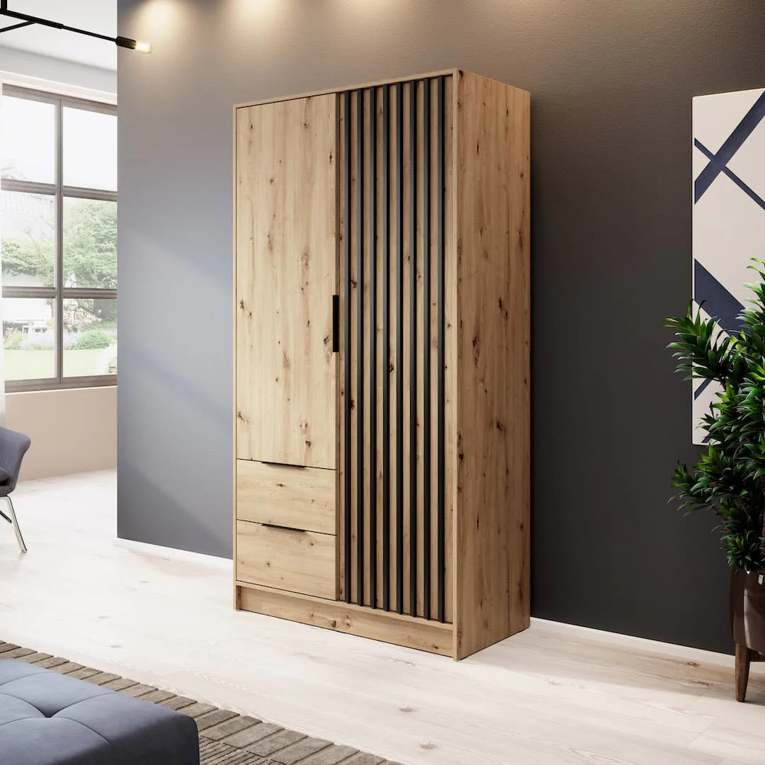 Nelly Hinged Door Wardrobe 105cm - Image 4