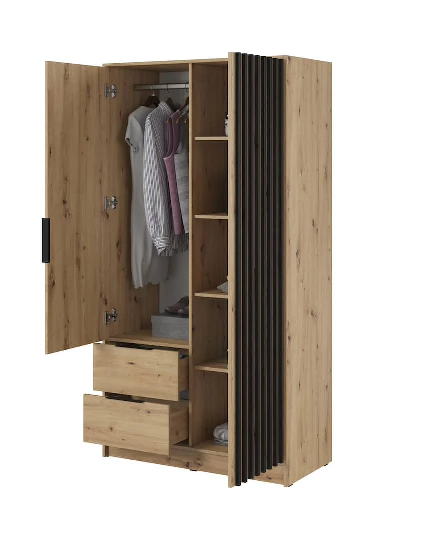 Nelly Hinged Door Wardrobe 105cm - Image 6