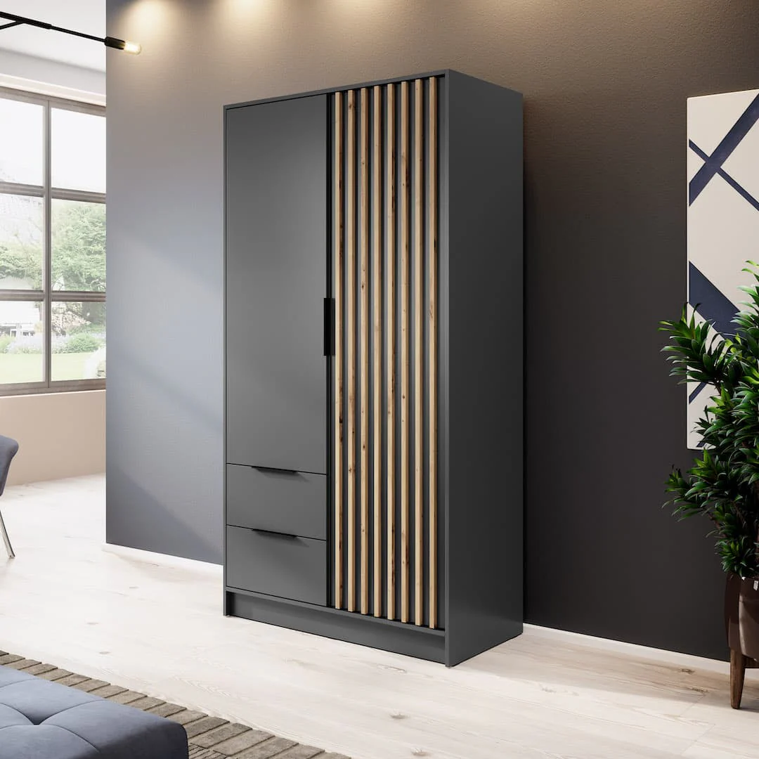Nelly Hinged Door Wardrobe 105cm - Image 7