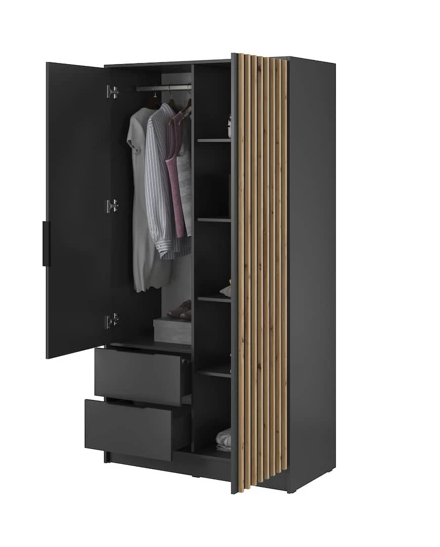 Nelly Hinged Door Wardrobe 105cm - Image 9