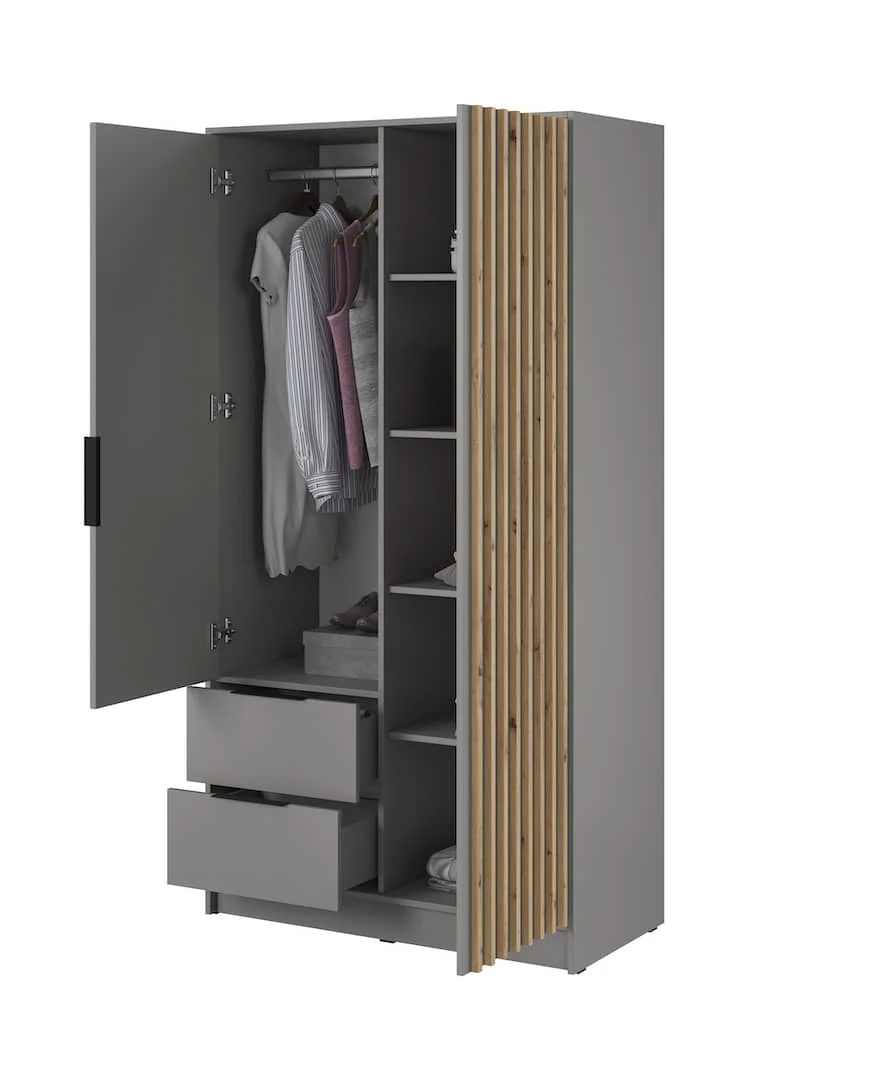 Nelly Hinged Door Wardrobe 105cm [Mirror] - Image 12