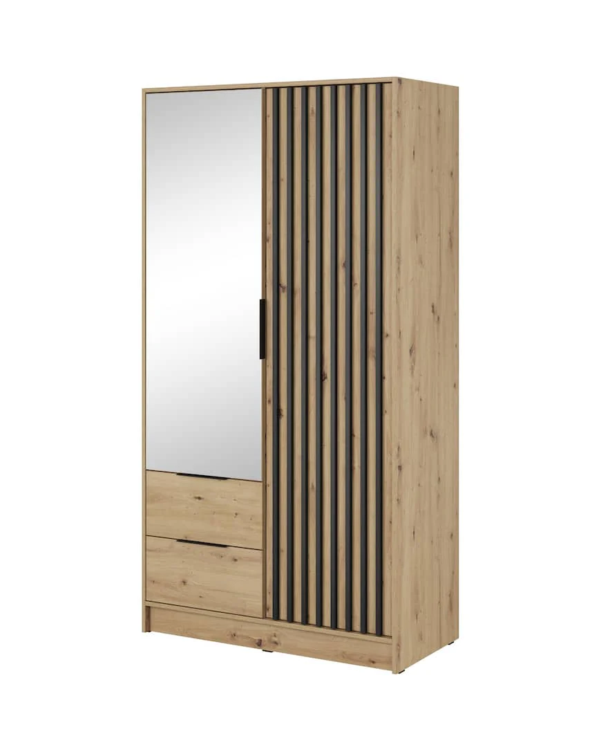Nelly Hinged Door Wardrobe 105cm [Mirror] - Image 5