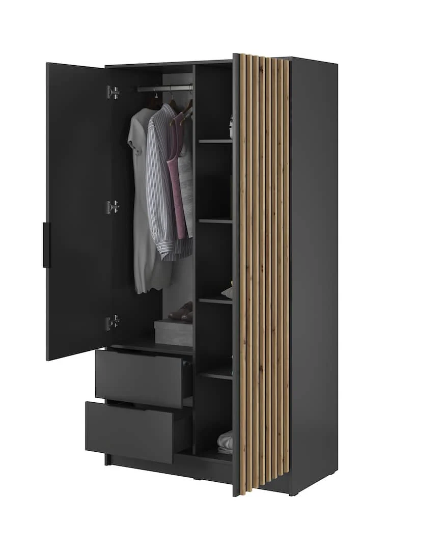Nelly Hinged Door Wardrobe 105cm [Mirror] - Image 9