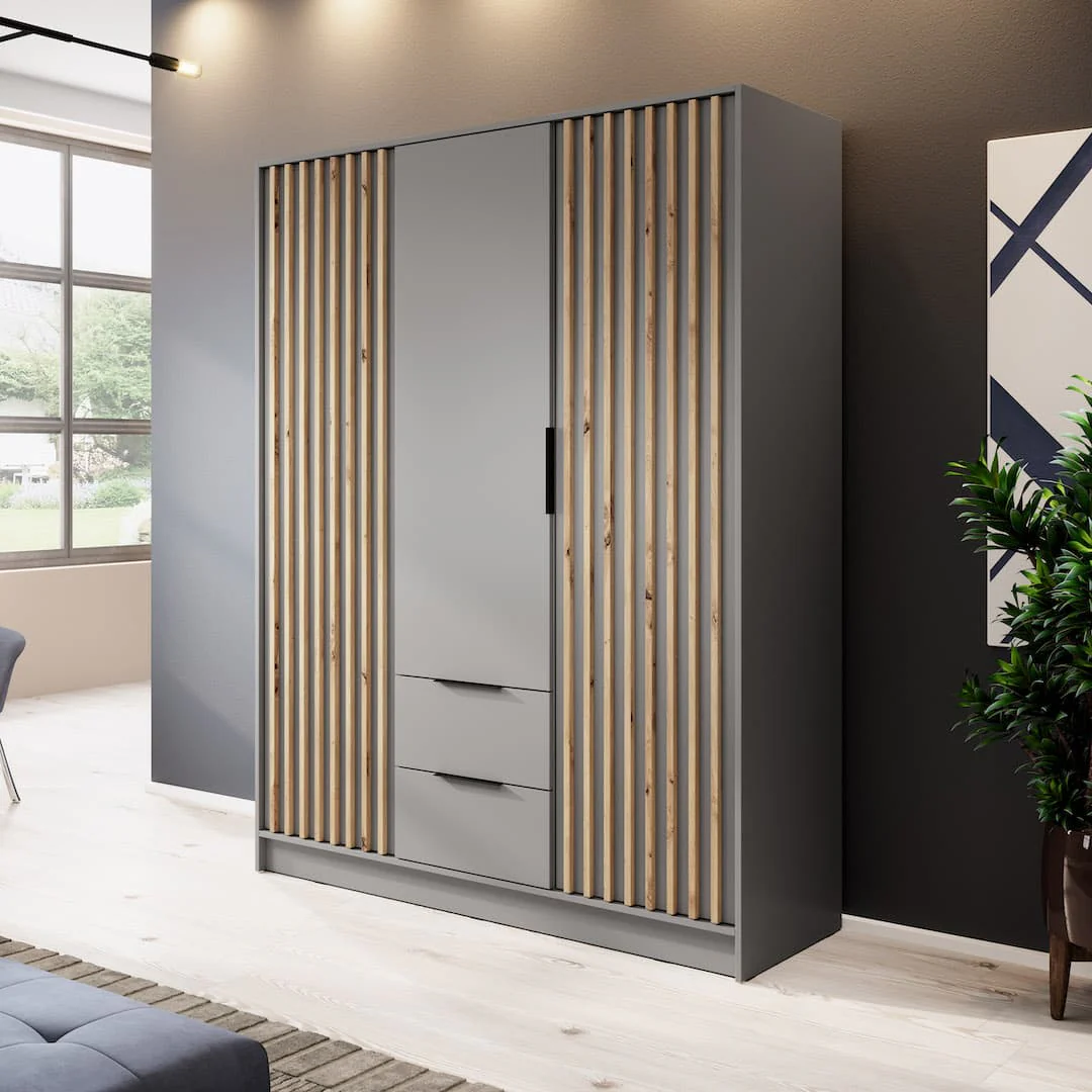 Nelly Hinged Door Wardrobe 155cm - Image 10