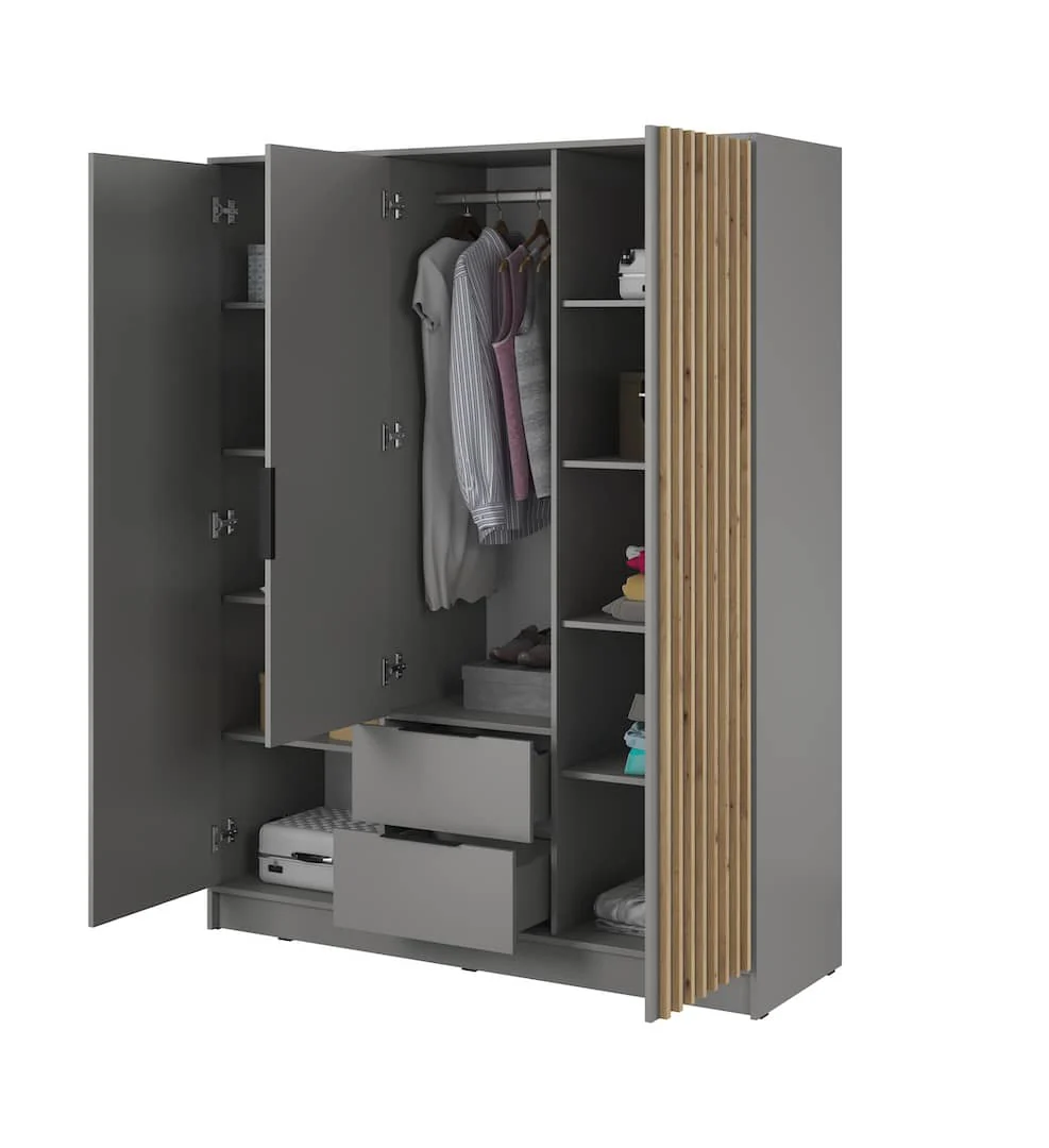 Nelly Hinged Door Wardrobe 155cm - Image 12