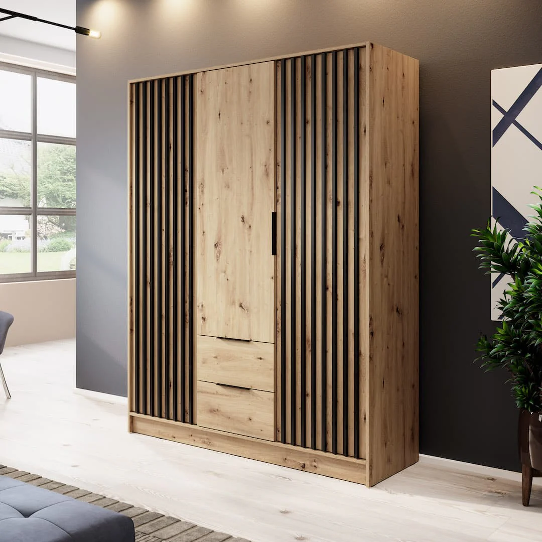 Nelly Hinged Door Wardrobe 155cm - Image 4