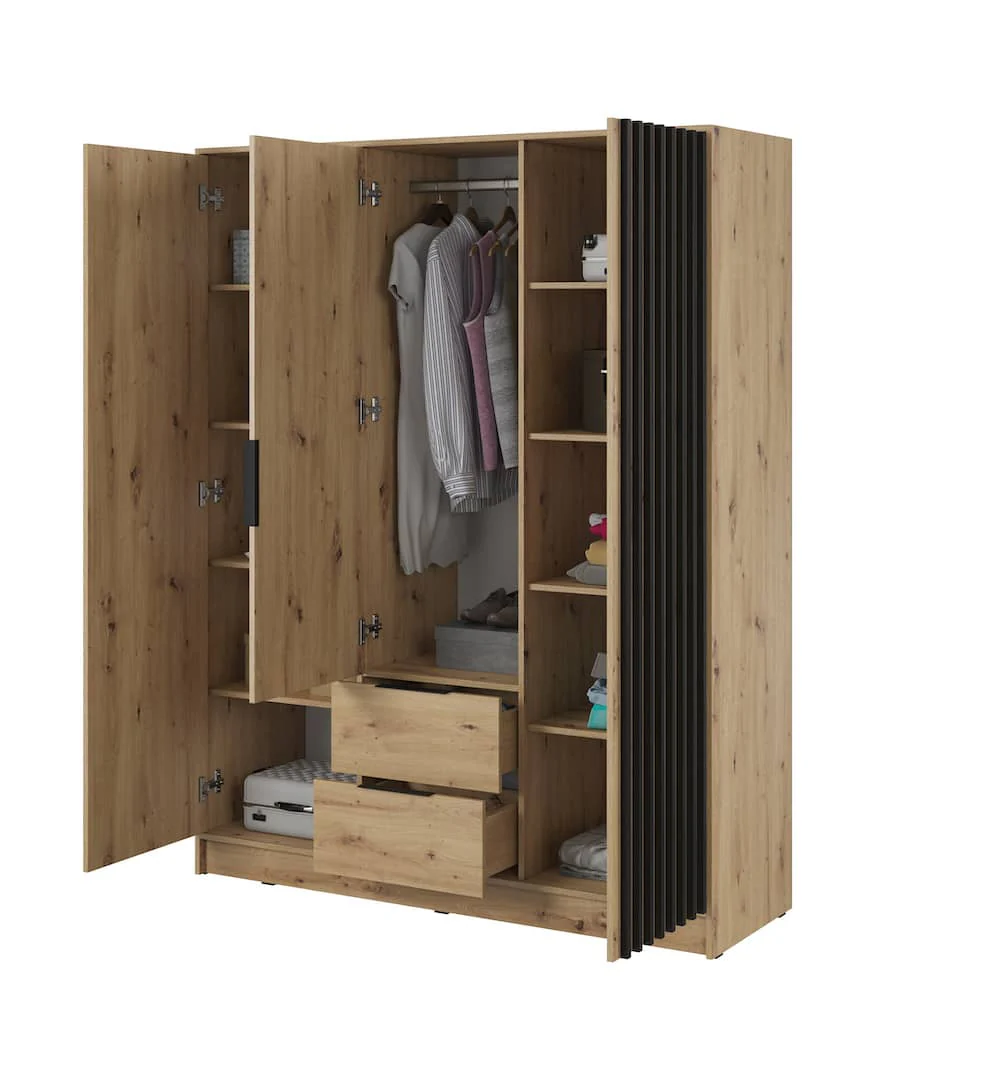 Nelly Hinged Door Wardrobe 155cm - Image 6