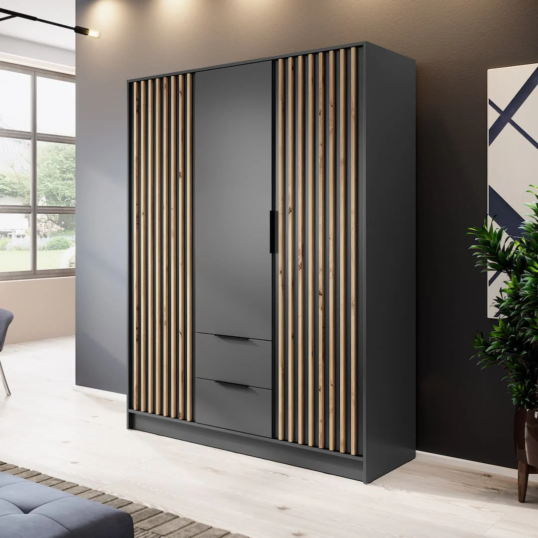 Nelly Hinged Door Wardrobe 155cm - Image 7