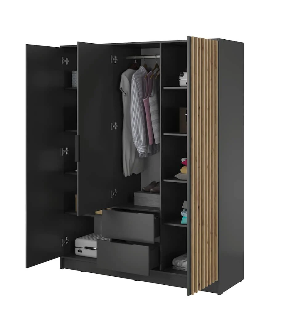 Nelly Hinged Door Wardrobe 155cm - Image 9