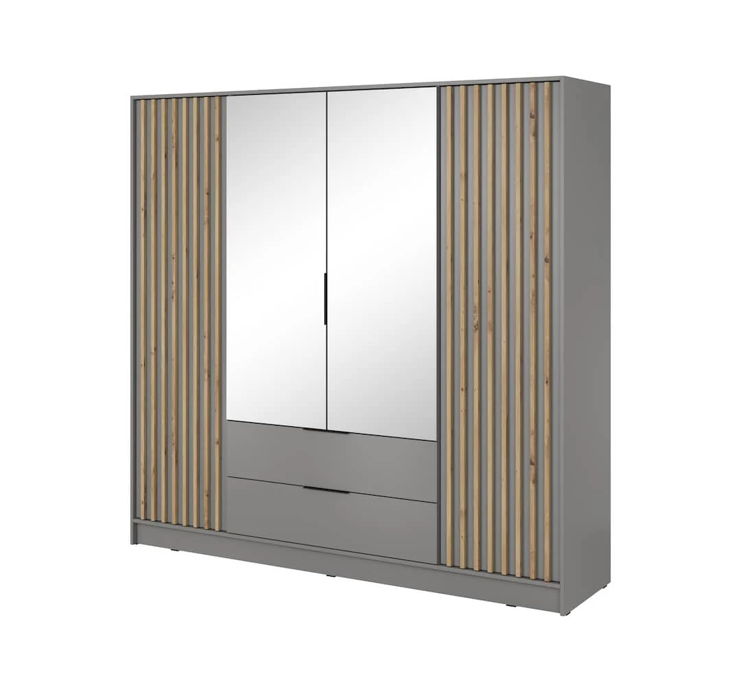 Nelly Hinged Door Wardrobe 206cm [Mirror] - Image 11