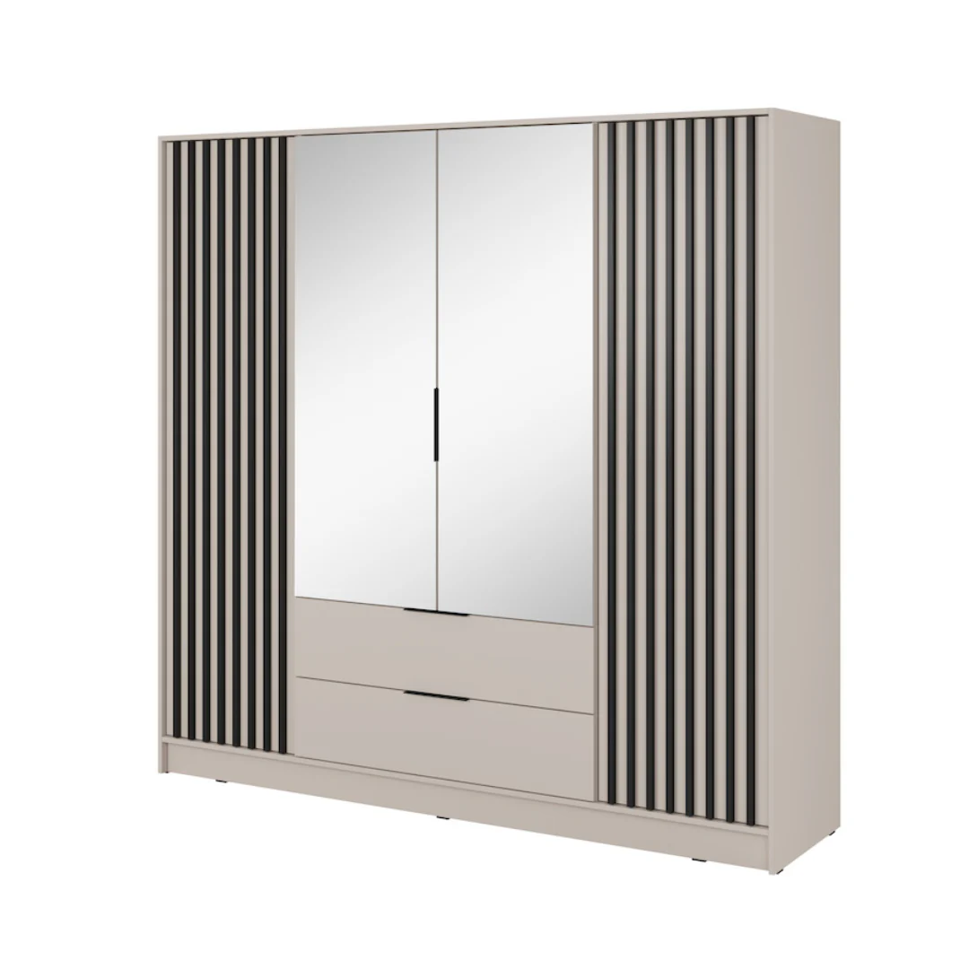 Nelly Hinged Door Wardrobe 206cm [Mirror] - Image 2
