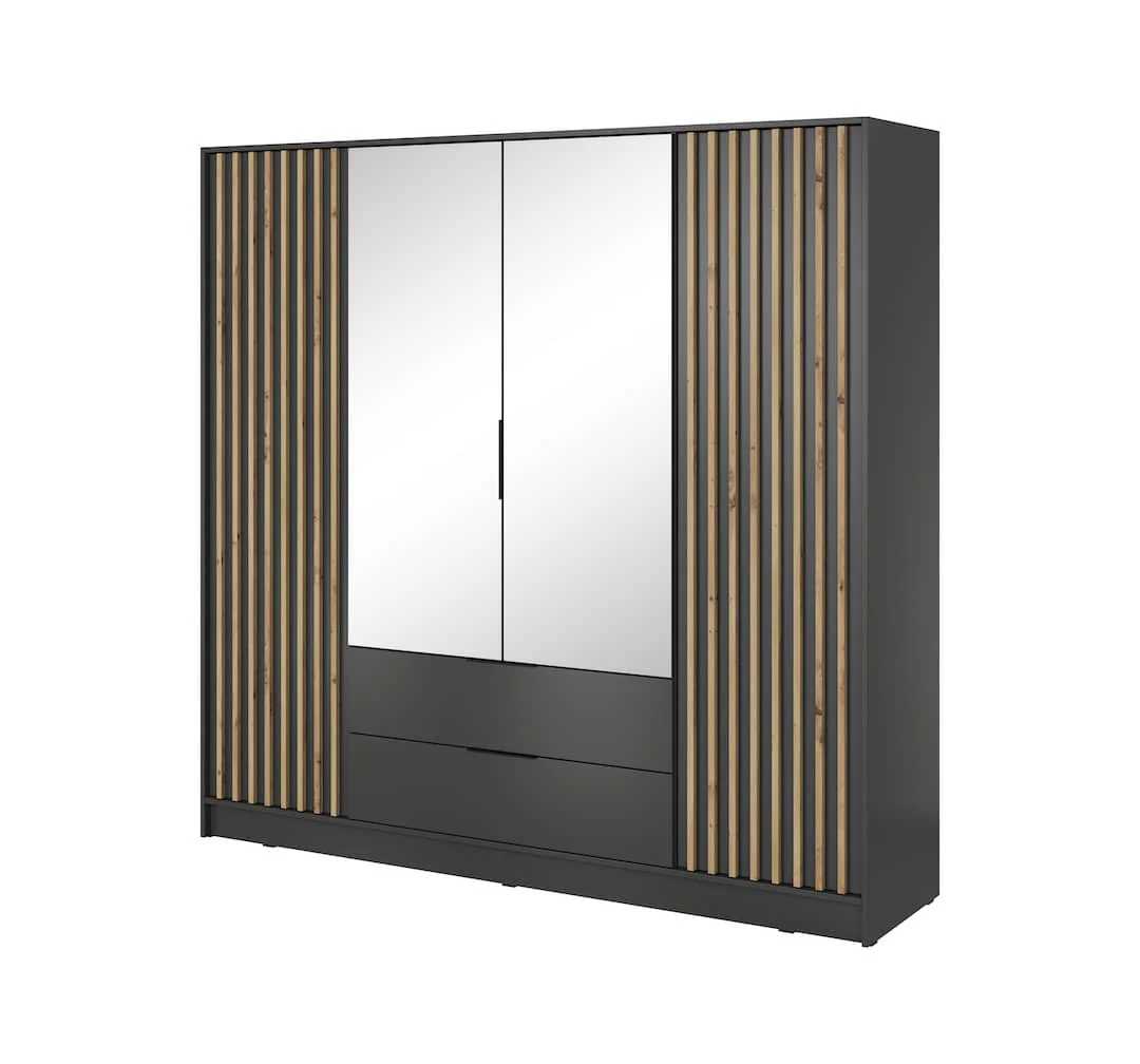 Nelly Hinged Door Wardrobe 206cm [Mirror] - Image 8