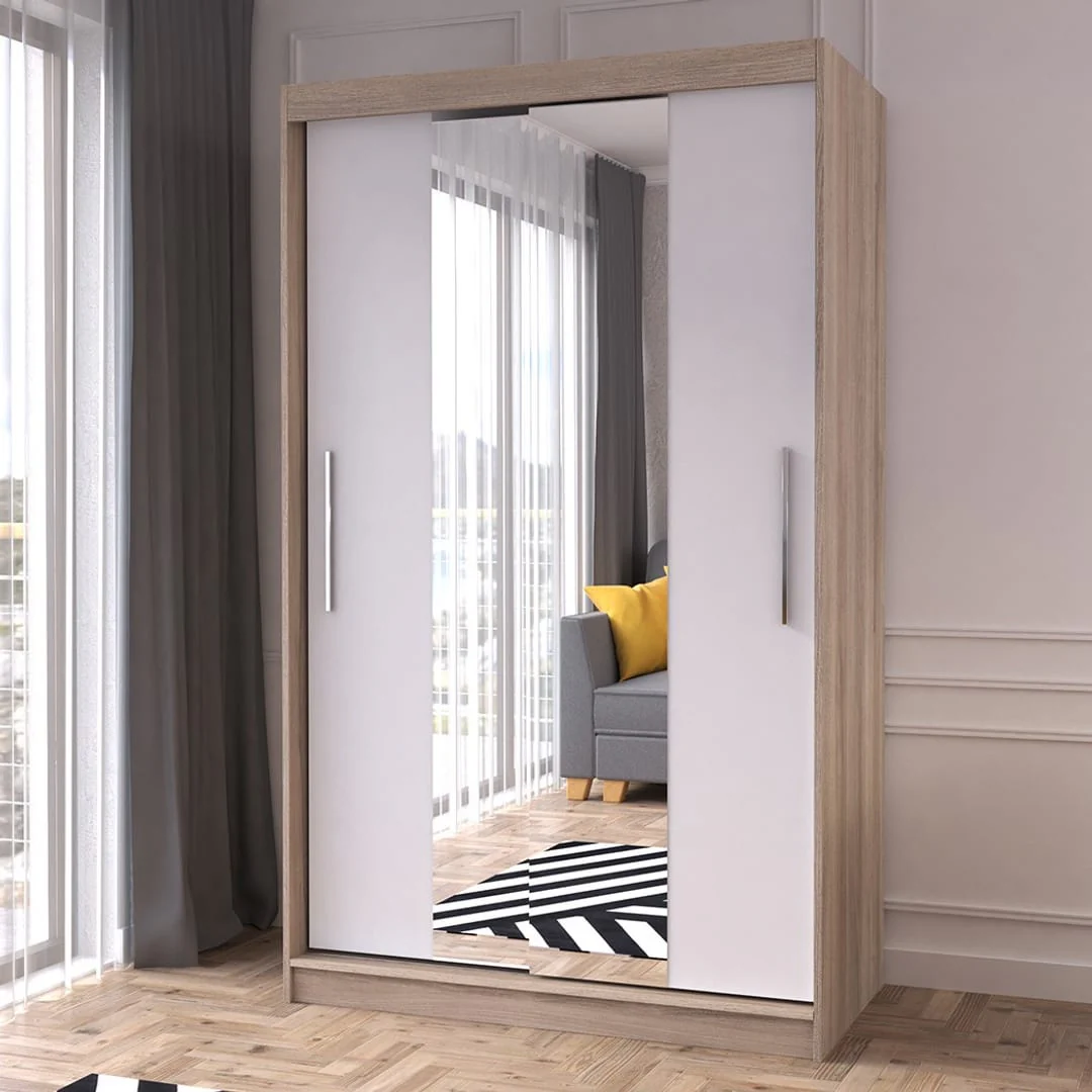 Neomi 01 Sliding Door Wardrobe 120cm - Image 3