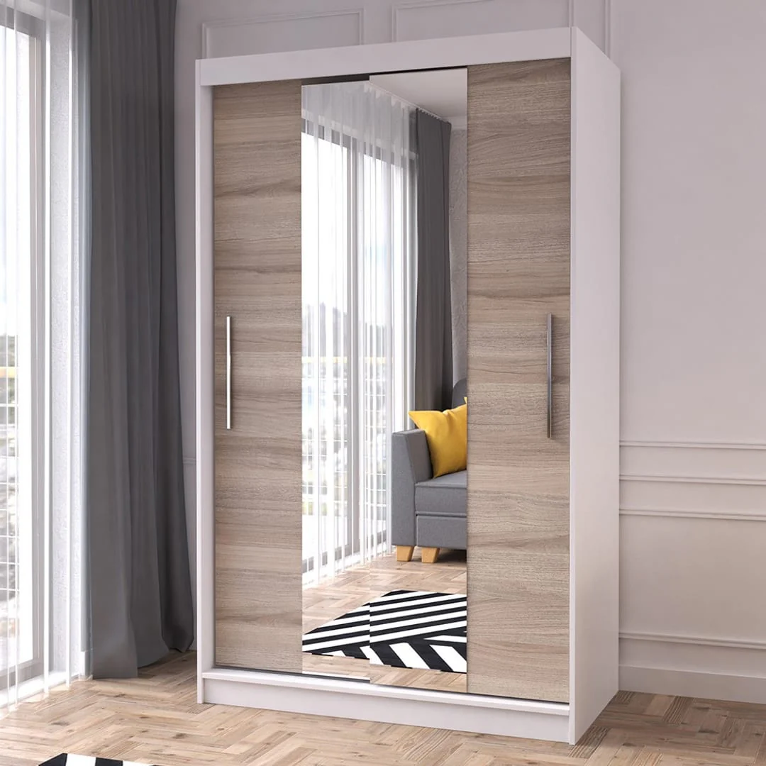 Neomi 01 Sliding Door Wardrobe 120cm - Image 4