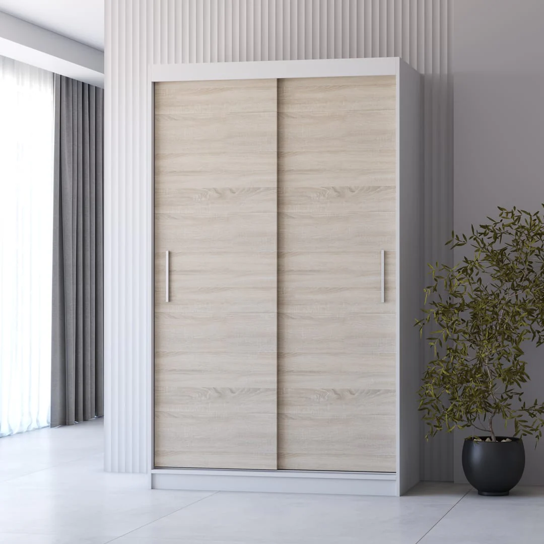 Neomi 04 Sliding Door Wardrobe 120cm - Image 2