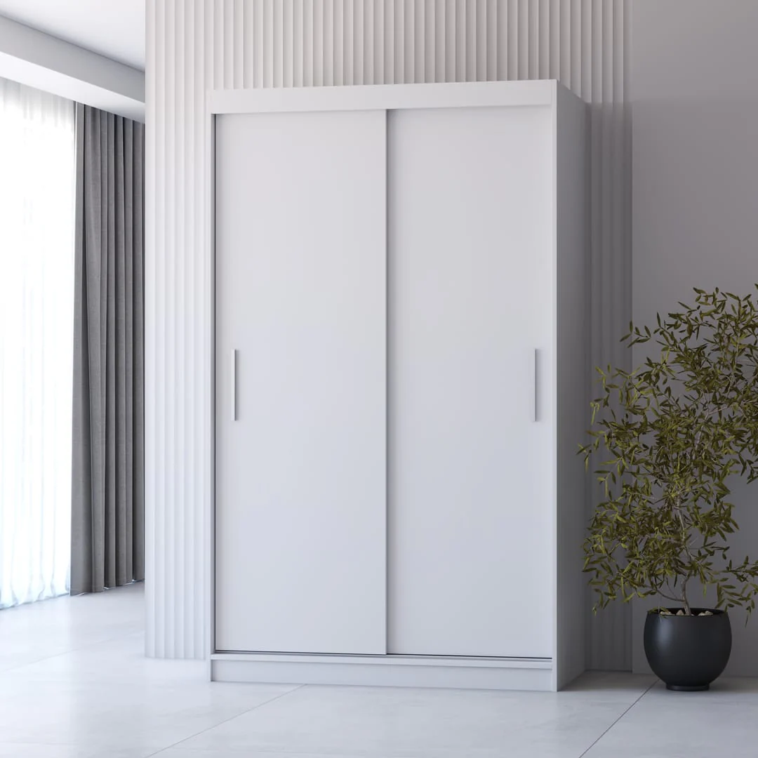 Neomi 04 Sliding Door Wardrobe 120cm - Image 3