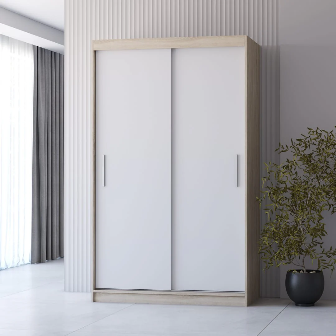 Neomi 04 Sliding Door Wardrobe 120cm - Image 4