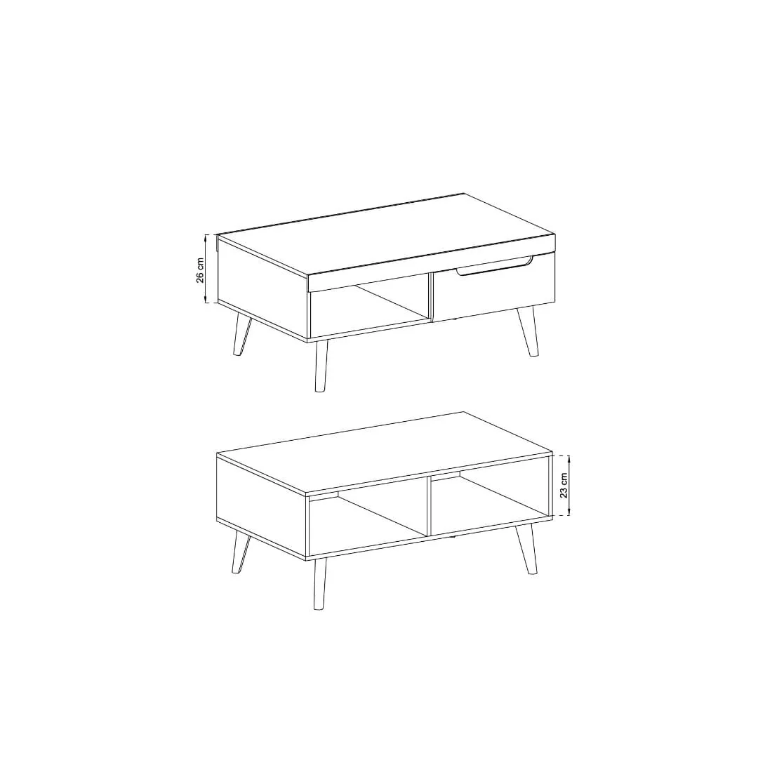Nordi Coffee Table 107cm - Image 6