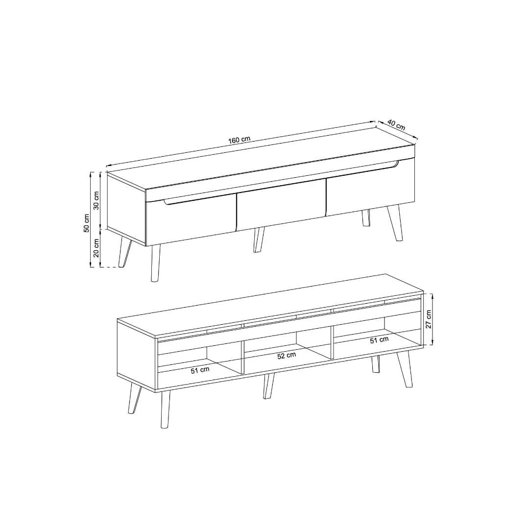 Nordi Large TV Cabinet 160cm - Image 6