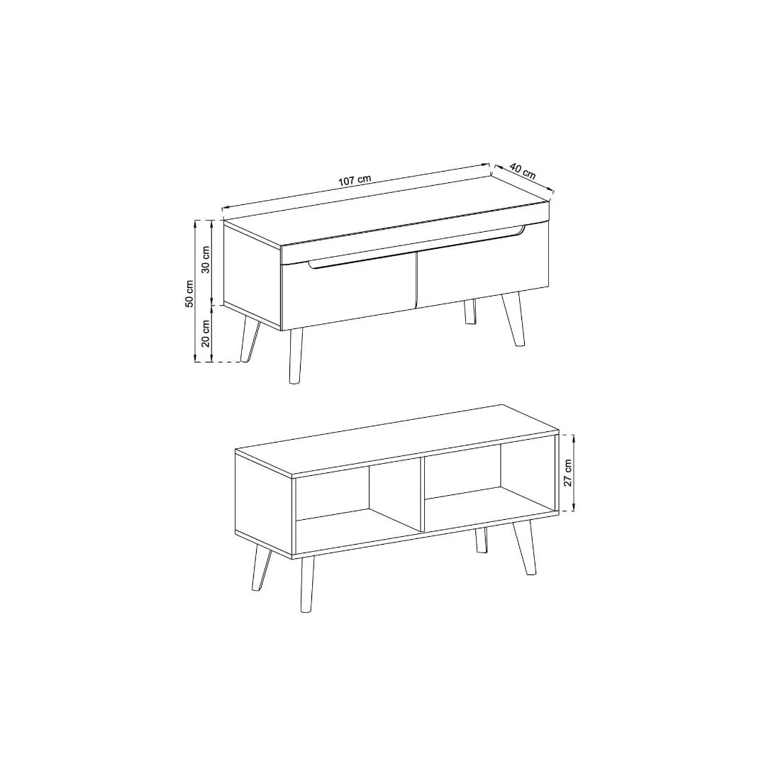 Nordi TV Cabinet 107cm - Image 6