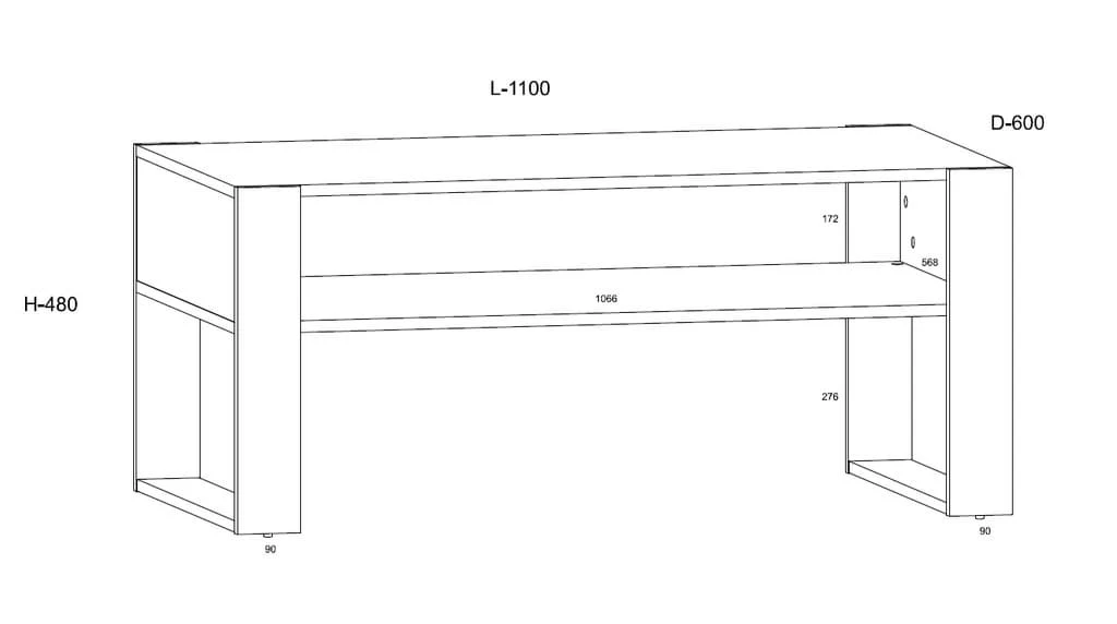 Nuka Coffee Table 110cm - Image 5