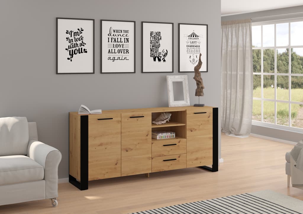 Nuka Sideboard Cabinet 197cm - Image 3