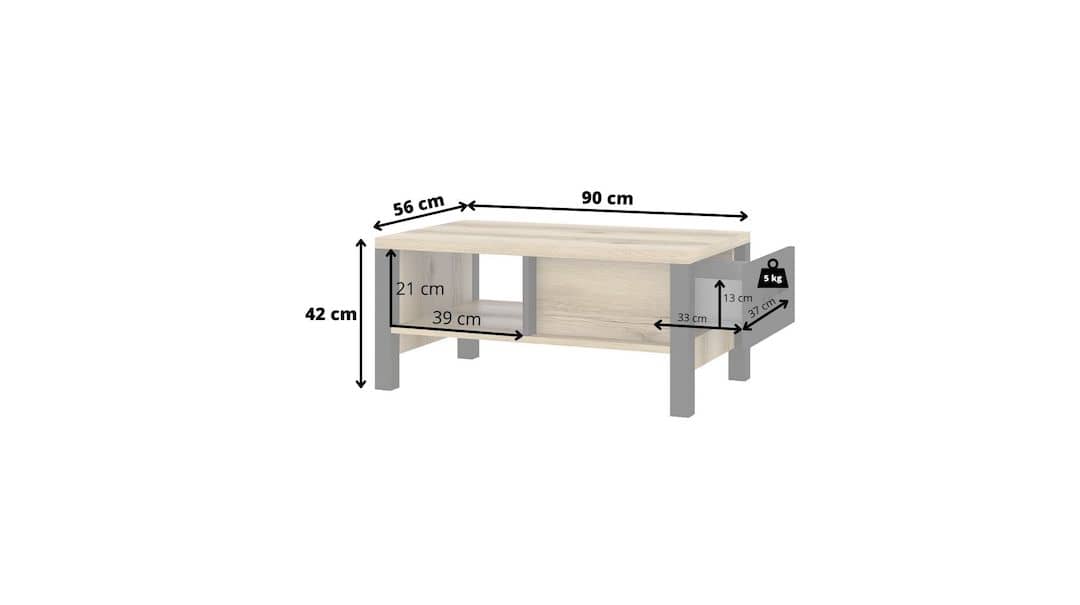 Olin 99 Coffee Table 90cm - Image 2