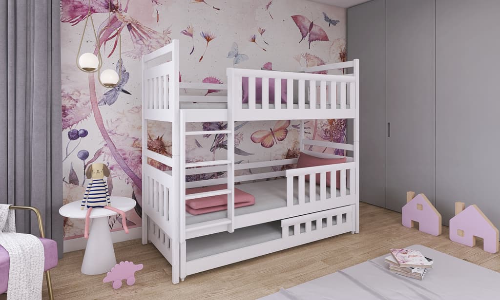 Wooden Bunk Bed Olivia With Trundle - Image 2