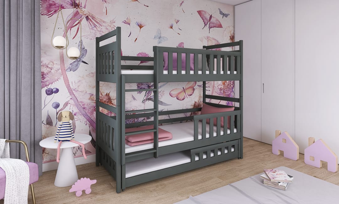 Wooden Bunk Bed Olivia With Trundle - Image 7