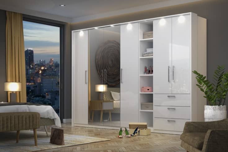 Optima 68 Hinged Wardrobe 80cm - Image 4