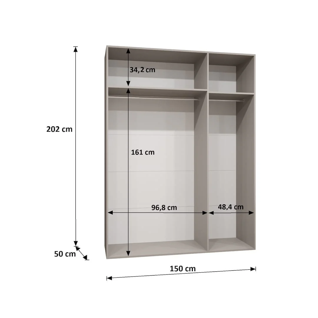 Alicante I Hinged Door Wardrobe 150cm - Image 6