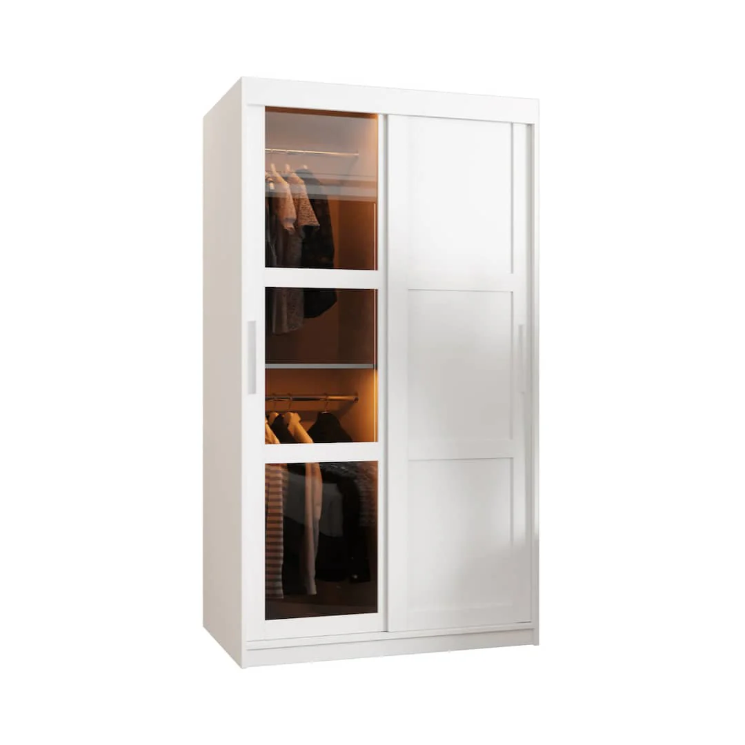 Parma III Sliding Door Wardrobe 100cm - Image 3