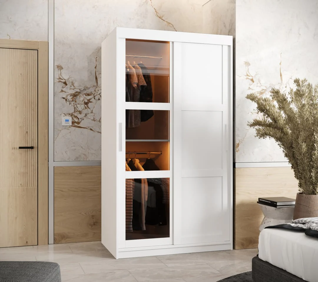 Parma III Sliding Door Wardrobe 100cm - Image 4
