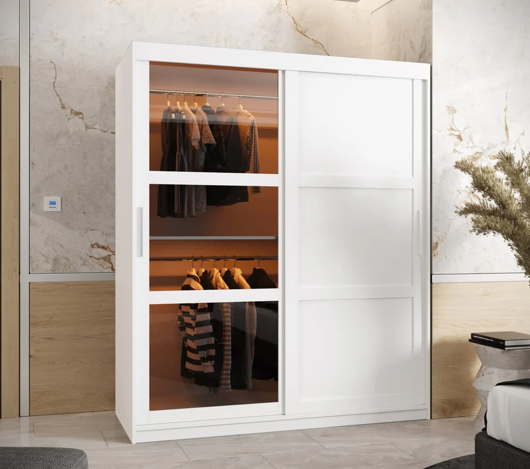 Parma III Sliding Door Wardrobe 150cm - Image 4