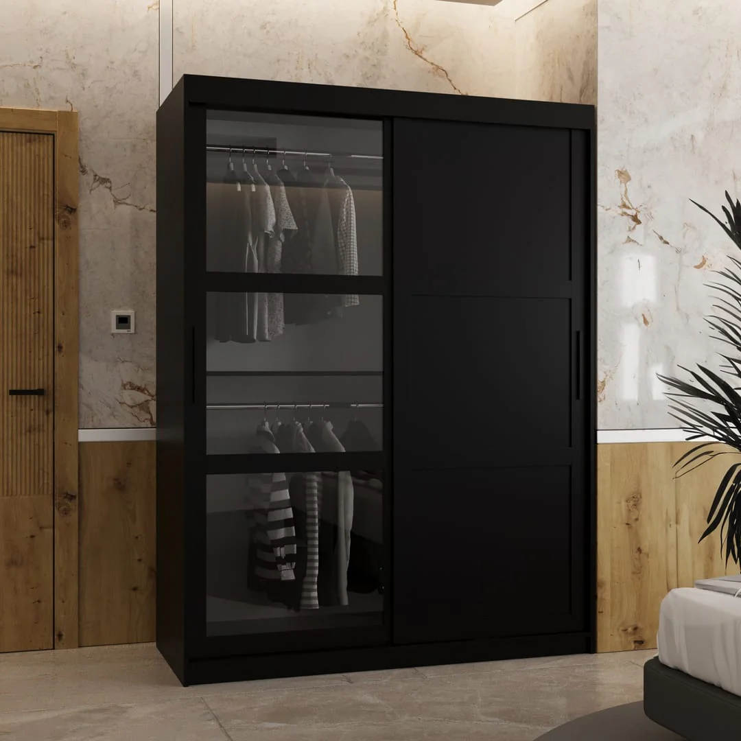 Parma III Sliding Door Wardrobe 150cm - Image 7