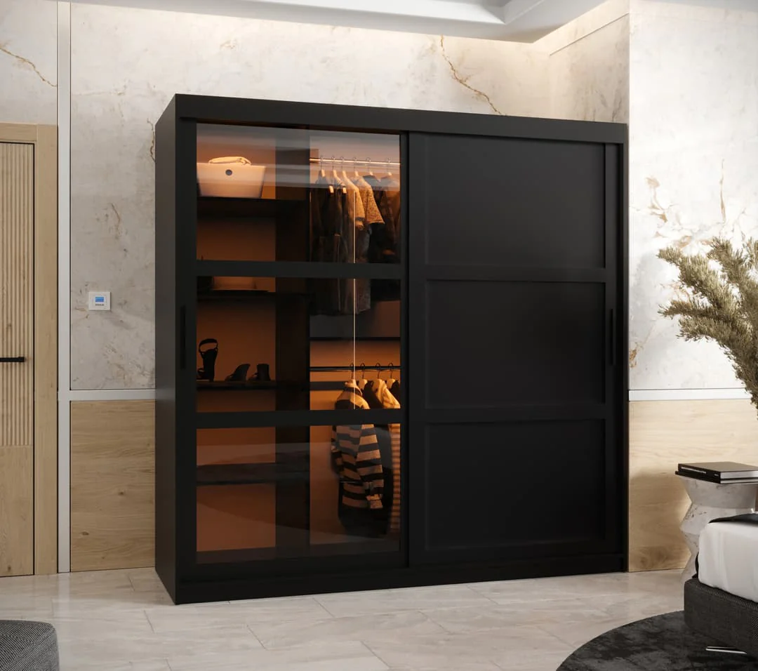 Parma III Sliding Door Wardrobe 180cm - Image 4