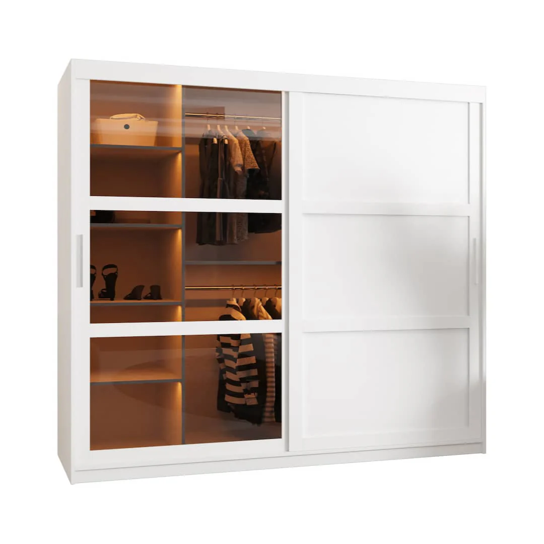 Parma III Sliding Door Wardrobe 200cm - Image 3