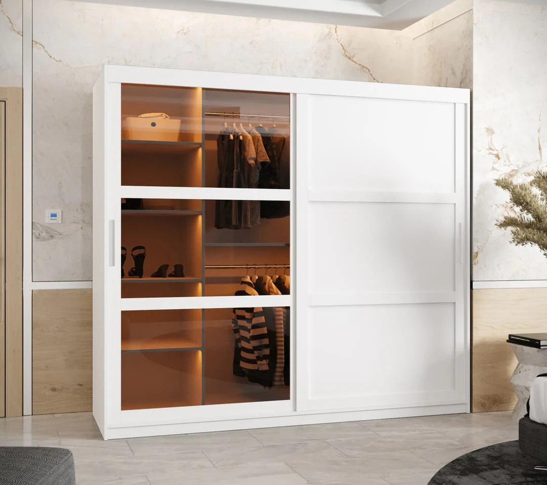 Parma III Sliding Door Wardrobe 200cm - Image 4