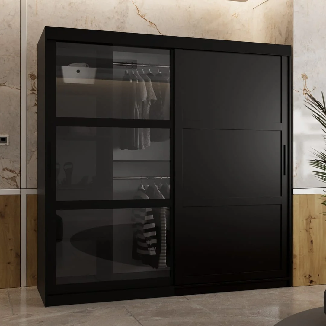 Parma III Sliding Door Wardrobe 200cm - Image 7