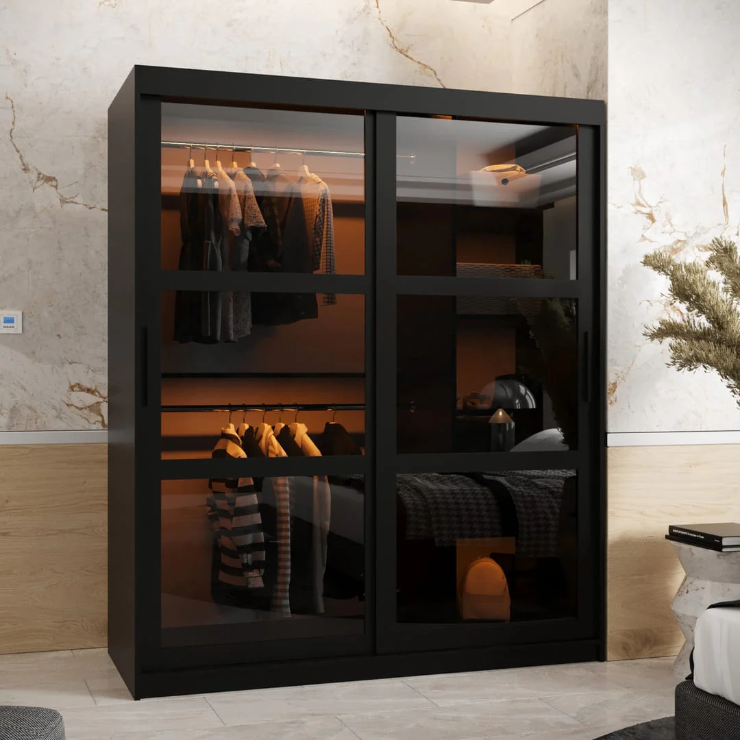 Parma Sliding Door Wardrobe 150cm - Image 5