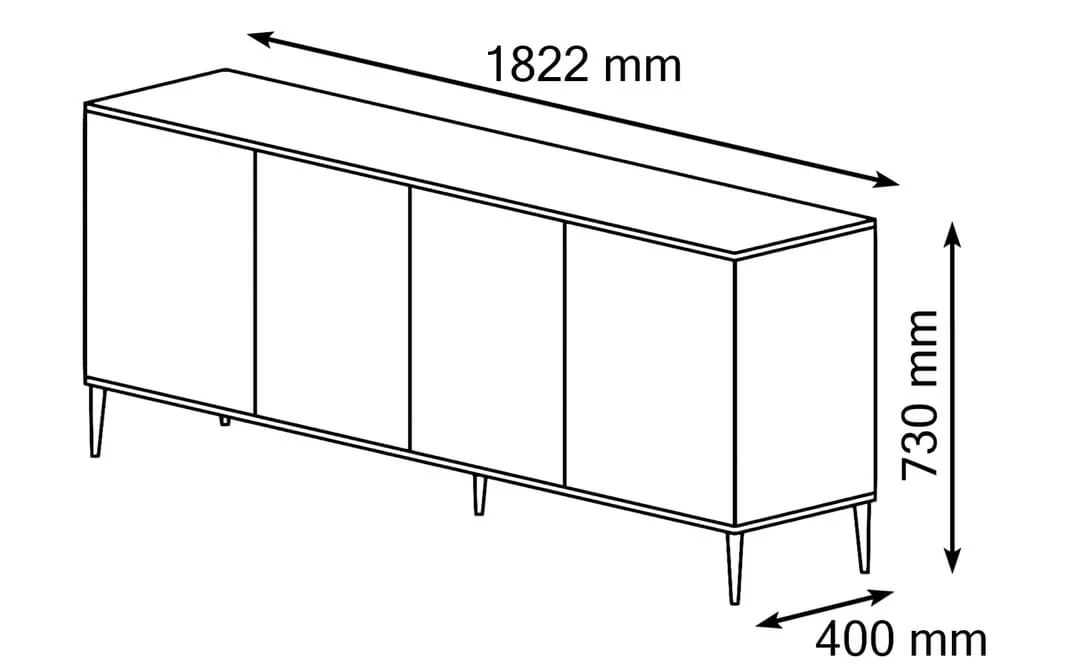 Petra Sideboard Cabinet 182cm - Image 11